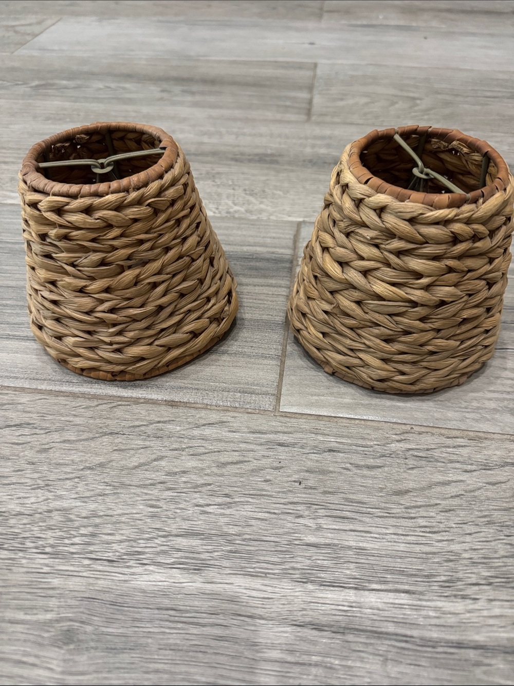 2 Woven Reef Tapered Accent Shades - Natural Brown